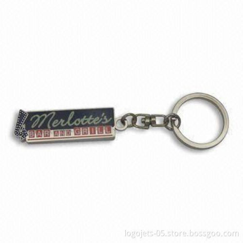 Zinc Alloy Keychain in Various Finishes, Customized Designs are Welcome